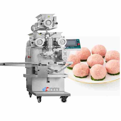 PLC 2KW Industrial Meatball Maker Automatic Encrusting Machine High Accurate