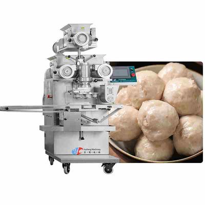 PLC 2KW Industrial Meatball Maker Automatic Encrusting Machine High Accurate